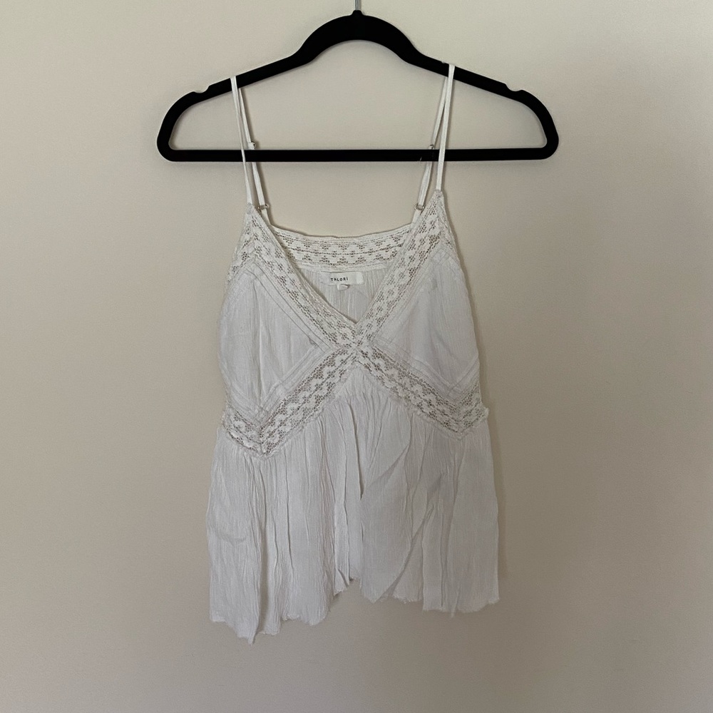 Dream Gaze Crochet Tank - Off White - Large. Vici